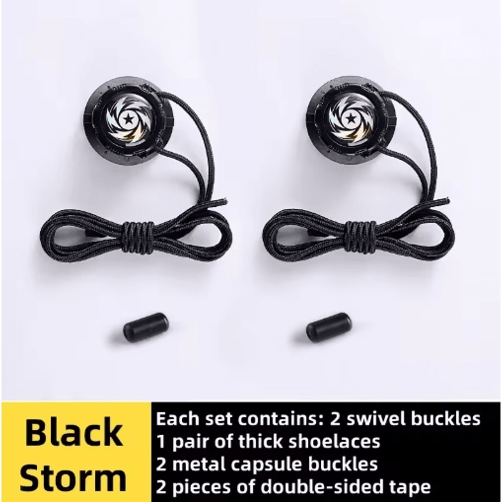 Automatic NoTie Shoelaces With Swivel Buckle EasyInstall Elastic Laces For Sneakers 5