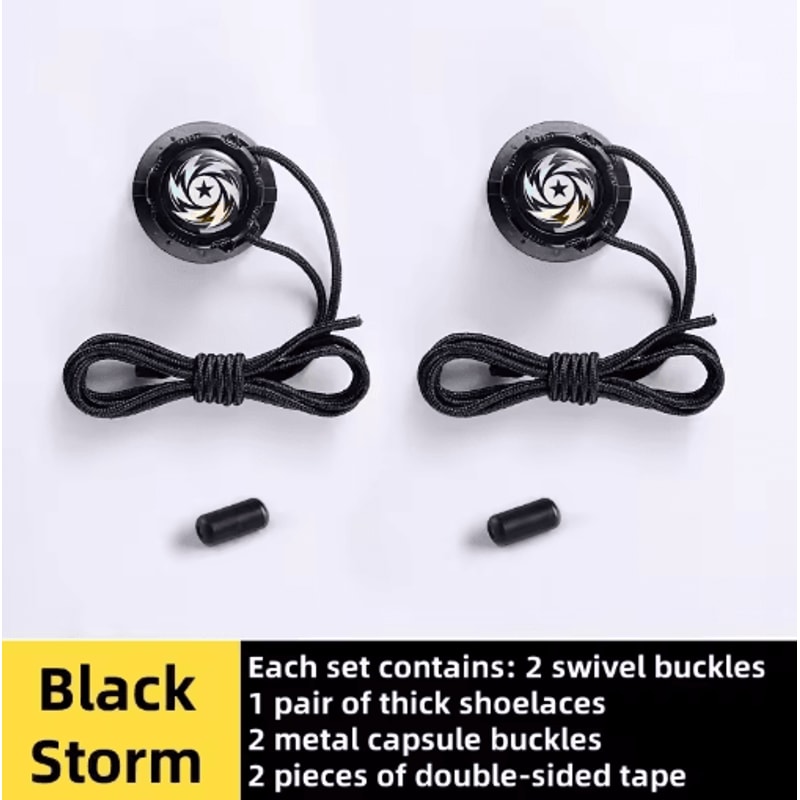 Automatic NoTie Shoelaces With Swivel Buckle EasyInstall Elastic Laces For Sneakers 5