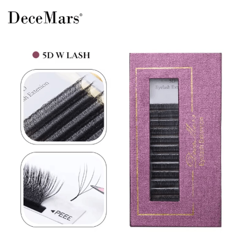 DeceMars 5D WShaped Eyelash Extensions Soft Volume Lash Trays 12 Lines 4