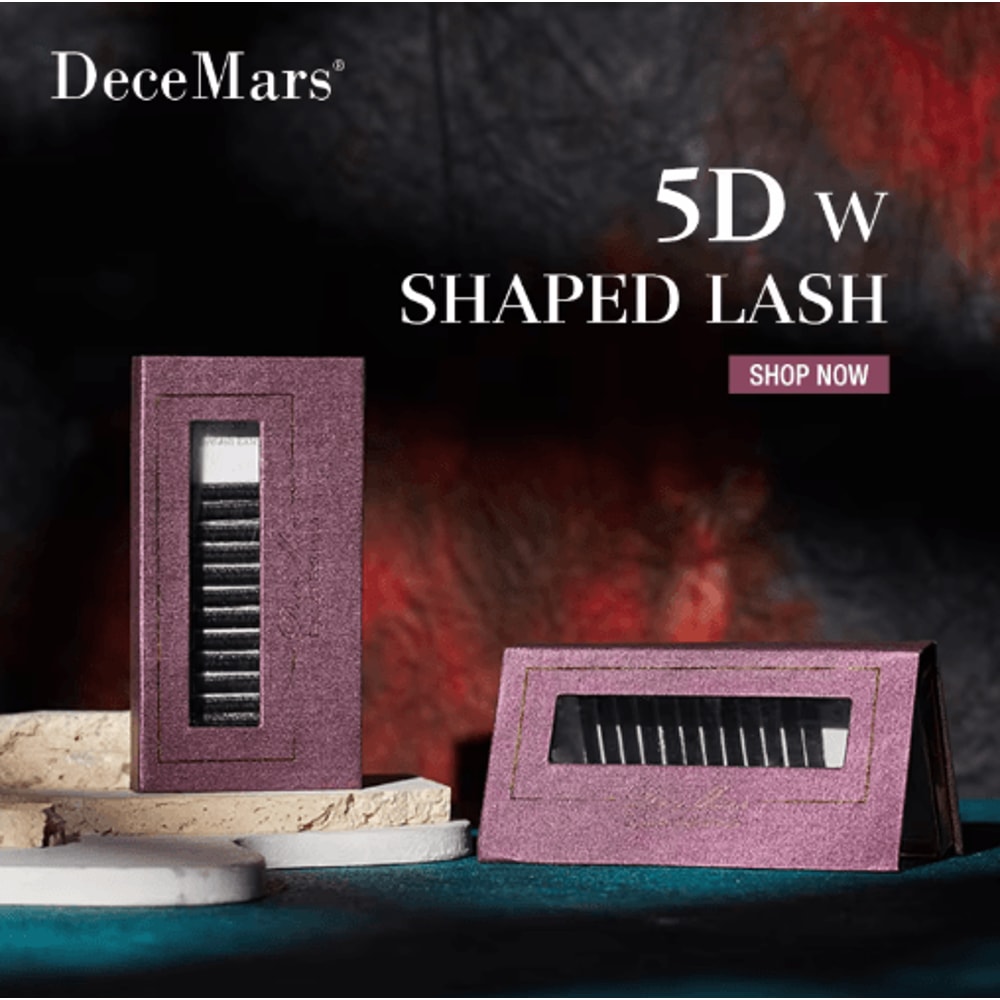DeceMars 5D WShaped Eyelash Extensions Soft Volume Lash Trays 12 Lines 5
