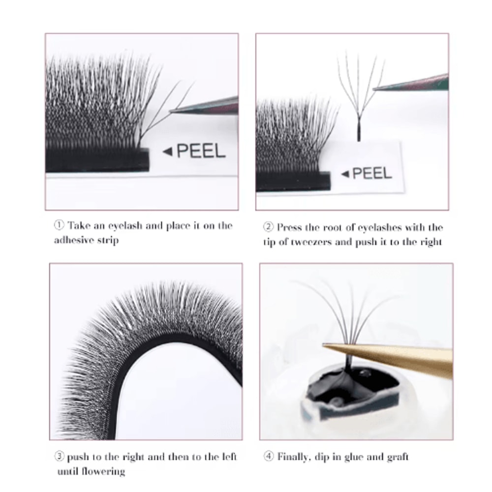 DeceMars 5D WShaped Eyelash Extensions Soft Volume Lash Trays 12 Lines 7