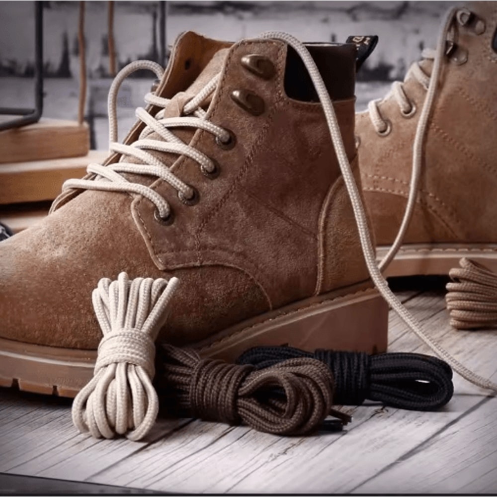 Round Polyester Shoelaces For Boots Sneakers Durable Lace Strings 1 Pair 2 Pcs 14