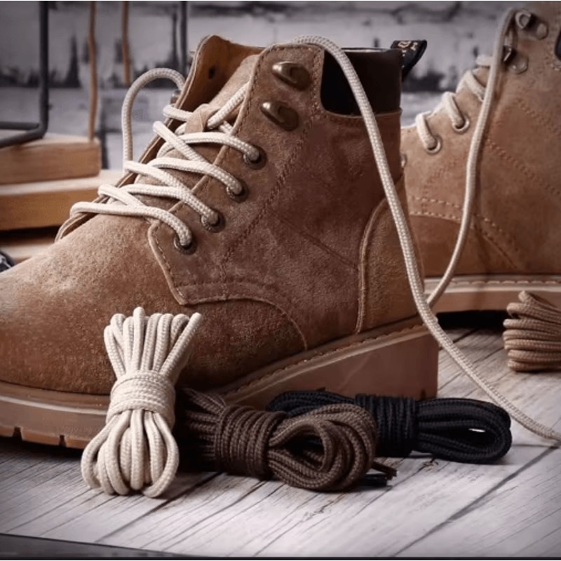 Round Polyester Shoelaces For Boots Sneakers Durable Lace Strings 1 Pair 2 Pcs 14