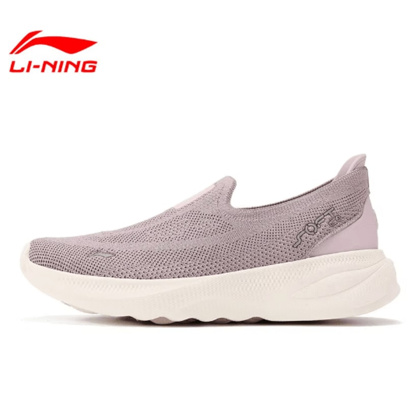 LiNing Womens SOFT GO 2 KNIT SlipOn Walking Sneakers Breathable Cushioned Comfort 8