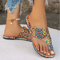 Womens Bohemian Flower Flip Flop Slippers Lightweight Casual Home Summer Slides 4