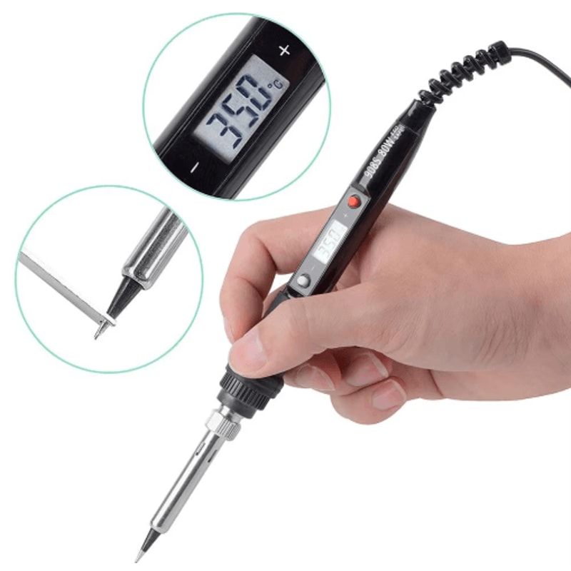 JCD 80W Digital Soldering Iron With LCD Display Adjustable Temperature 11