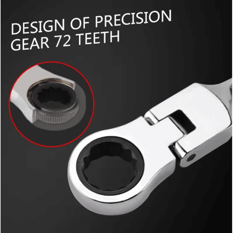 Universal Flexible Ratchet Wrench With Reversible Head For Automotive DIY Use 2