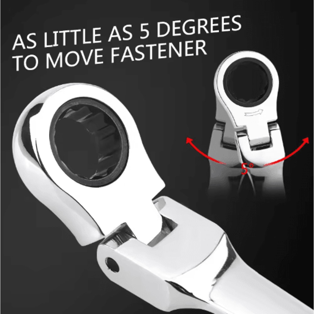 Universal Flexible Ratchet Wrench With Reversible Head For Automotive DIY Use 3