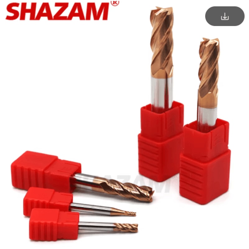 SHAZAM HRC55 AlloyCoated Tungsten Steel CNC End Mill Set 1