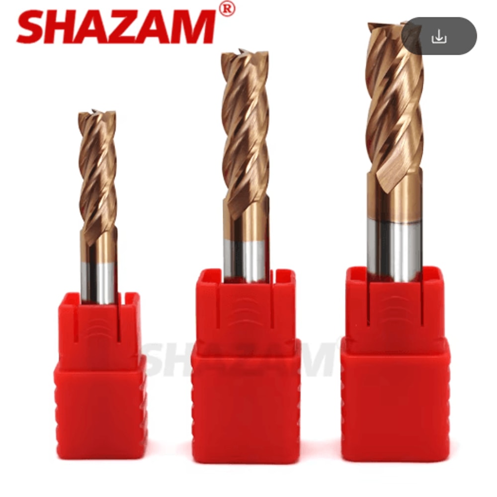 SHAZAM HRC55 AlloyCoated Tungsten Steel CNC End Mill Set 0