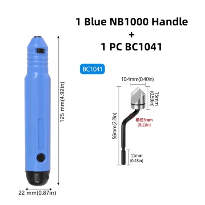 NB1100 Rotary Deburring Tool With BS1010 Blades For Wood Plastic 10