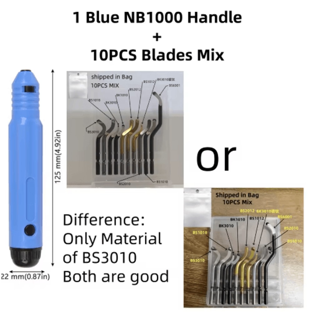 NB1100 Rotary Deburring Tool With BS1010 Blades For Wood Plastic 12