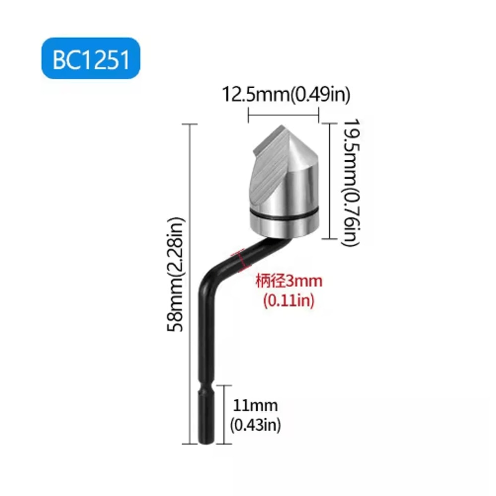 NB1100 Rotary Deburring Tool With BS1010 Blades For Wood Plastic 4
