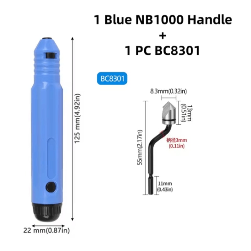 NB1100 Rotary Deburring Tool With BS1010 Blades For Wood Plastic 6