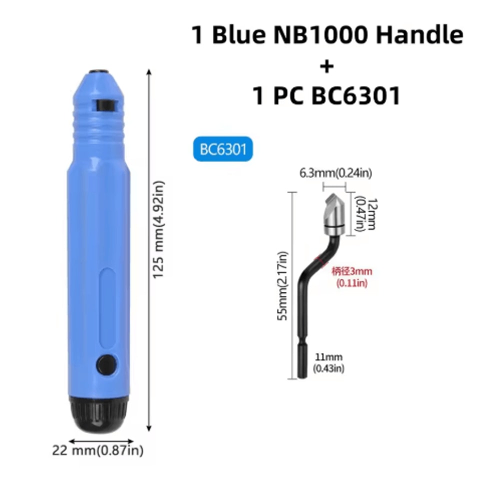 NB1100 Rotary Deburring Tool With BS1010 Blades For Wood Plastic 7