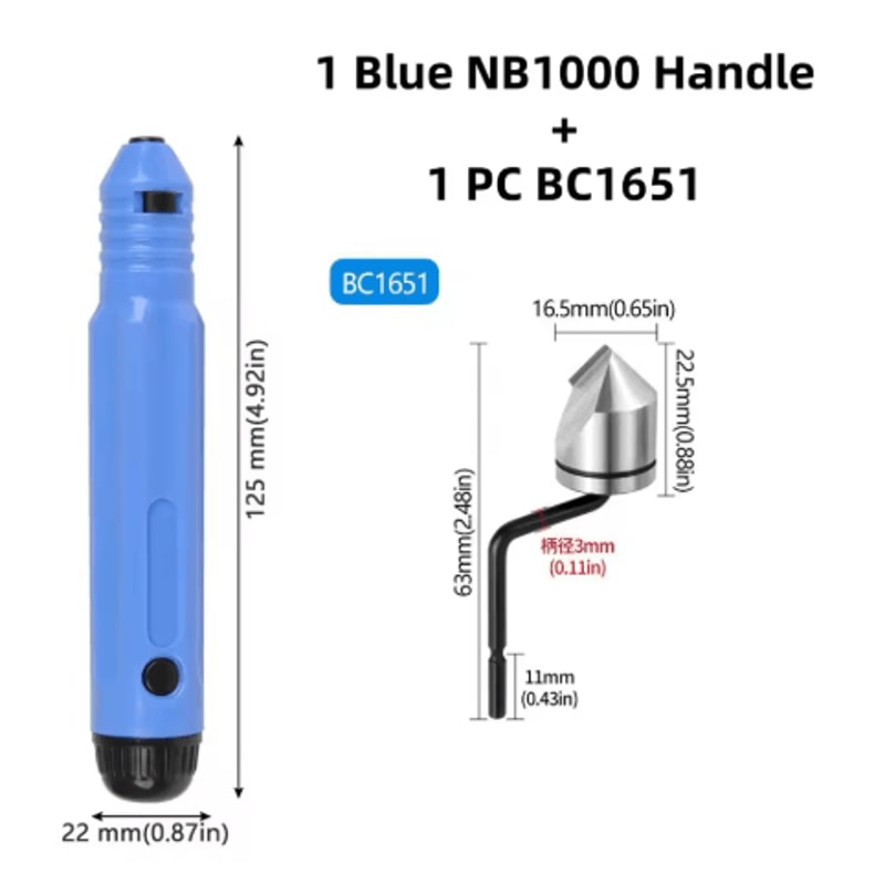 NB1100 Rotary Deburring Tool With BS1010 Blades For Wood Plastic 8