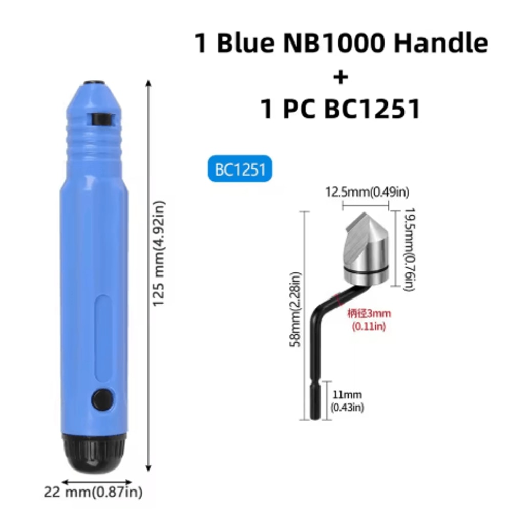 NB1100 Rotary Deburring Tool With BS1010 Blades For Wood Plastic 9
