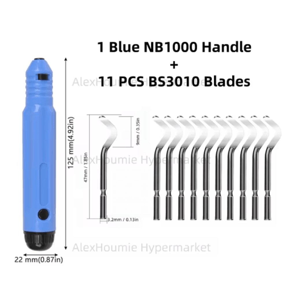 NB1100 Rotary Deburring Tool With BS1010 Blades For Wood Plastic 15