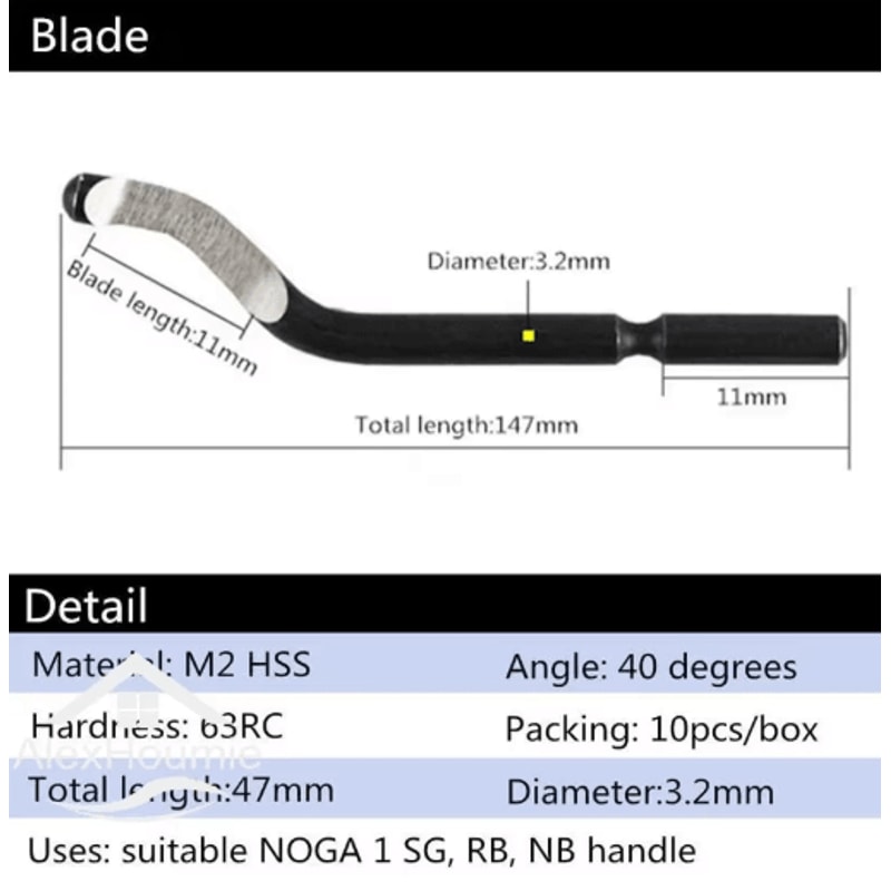 NB1100 Rotary Deburring Tool With BS1010 Blades For Wood Plastic 28