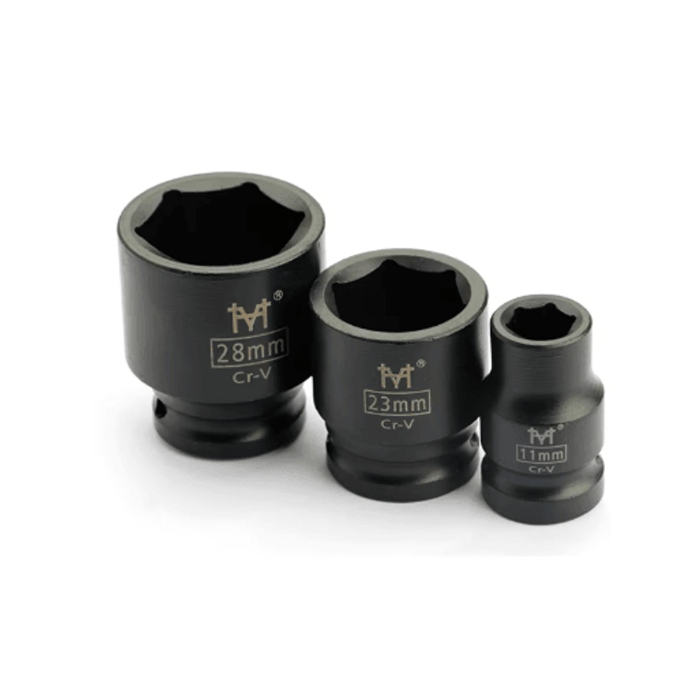 12 Drive Short Impact Socket Set 6Point For Electric Pneumatic Tools 2