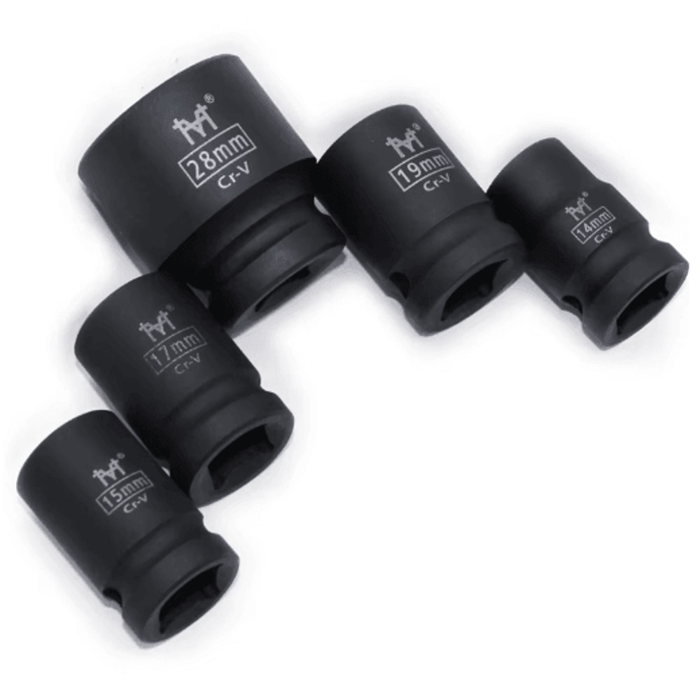 12 Drive Short Impact Socket Set 6Point For Electric Pneumatic Tools 0