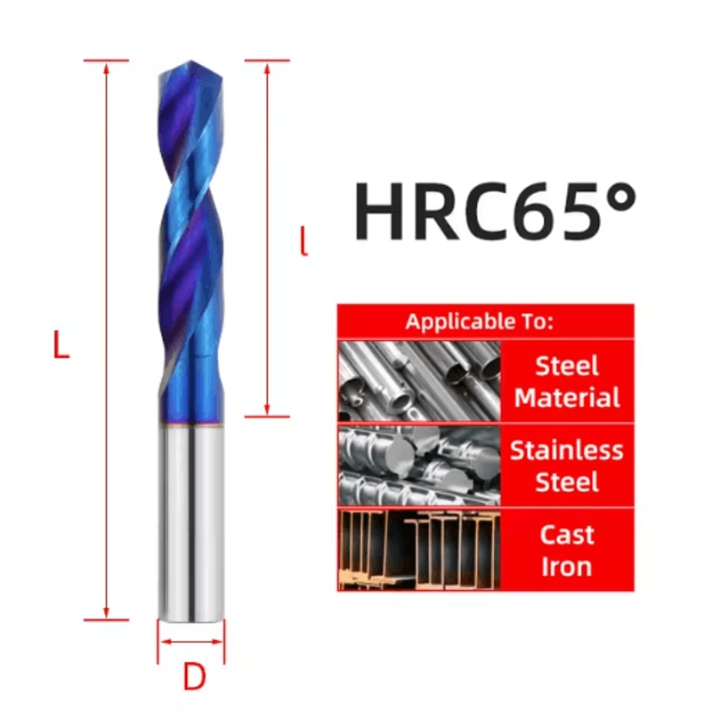 TOOLEYE Tungsten Steel Carbide Drill Bits For Precision Metalworking 10200mm 1