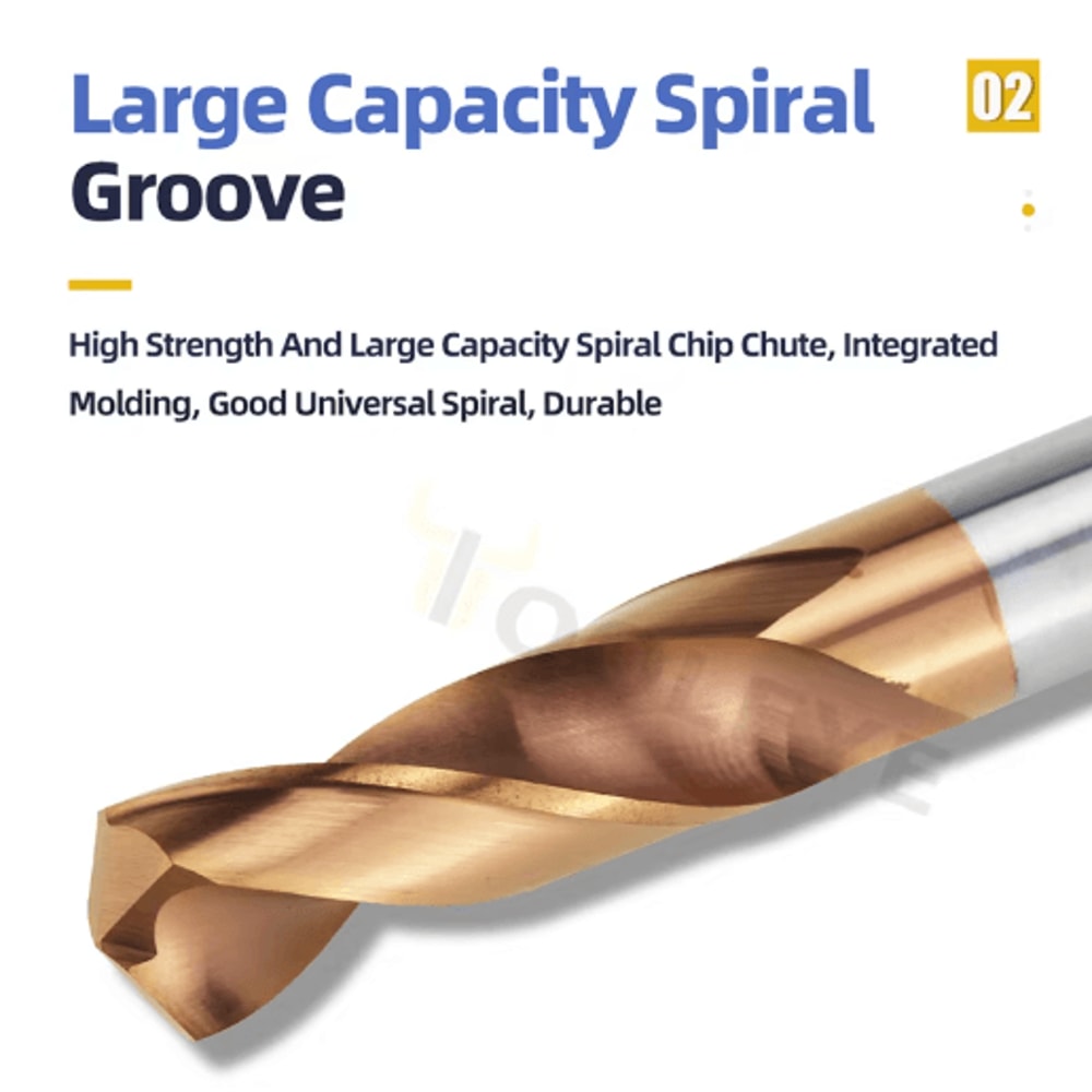 TOOLEYE Tungsten Steel Carbide Drill Bits For Precision Metalworking 10200mm 6