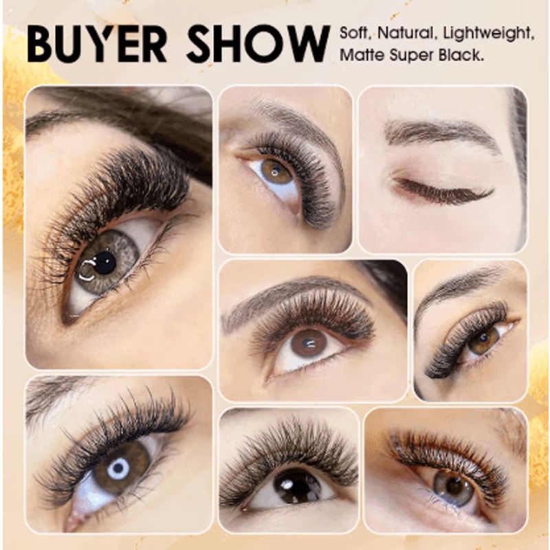 MASSCAKU W Shape Pre Made Mink Lash Extensions 3D 6D 12 Lines 0