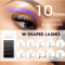 MASSCAKU W Shape Pre Made Mink Lash Extensions 3D 6D 12 Lines 14