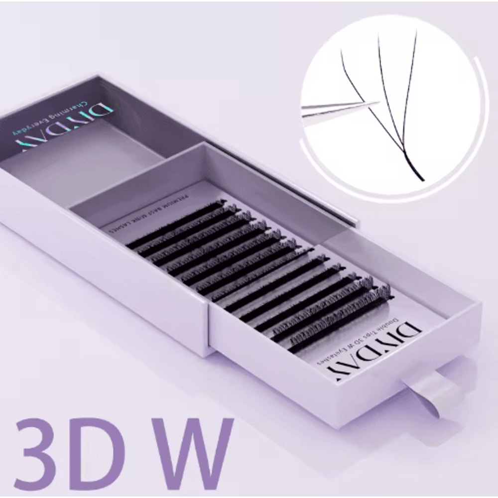 DIYDAY W Shape Bloom Pre Made Fan Lash Extensions 3D To 8D 9