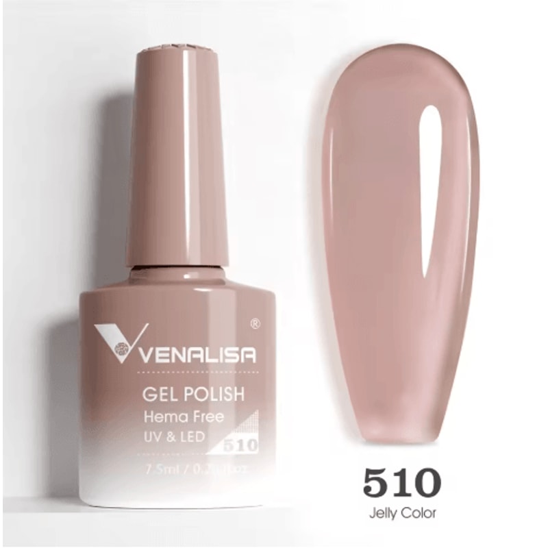 Venalisa HEMA And TPO Free Glitter Gel Nail Polish Jelly Pink Nude Collection 19
