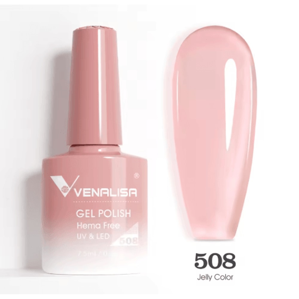 Venalisa HEMA And TPO Free Glitter Gel Nail Polish Jelly Pink Nude Collection 21