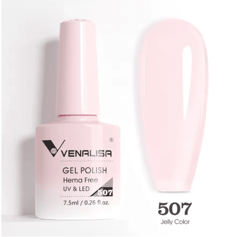 Venalisa HEMA And TPO Free Glitter Gel Nail Polish Jelly Pink Nude Collection 22