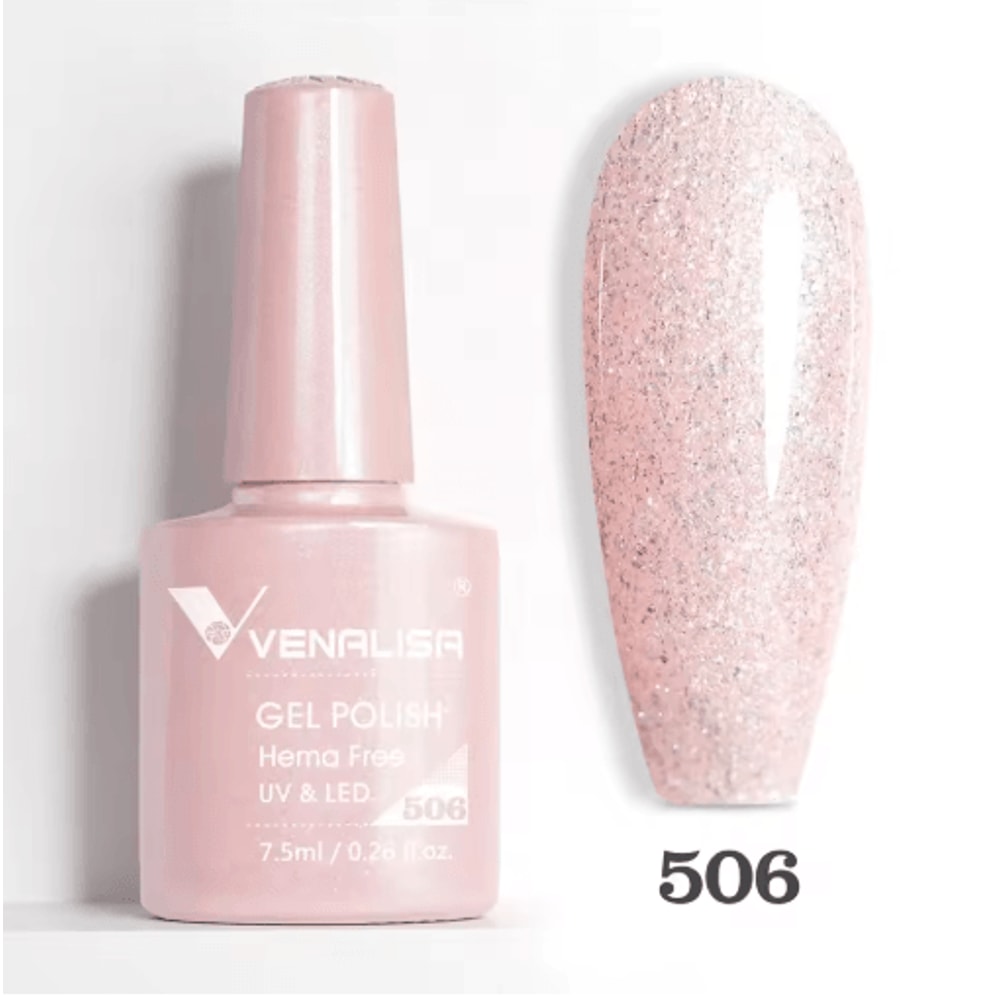 Venalisa HEMA And TPO Free Glitter Gel Nail Polish Jelly Pink Nude Collection 23