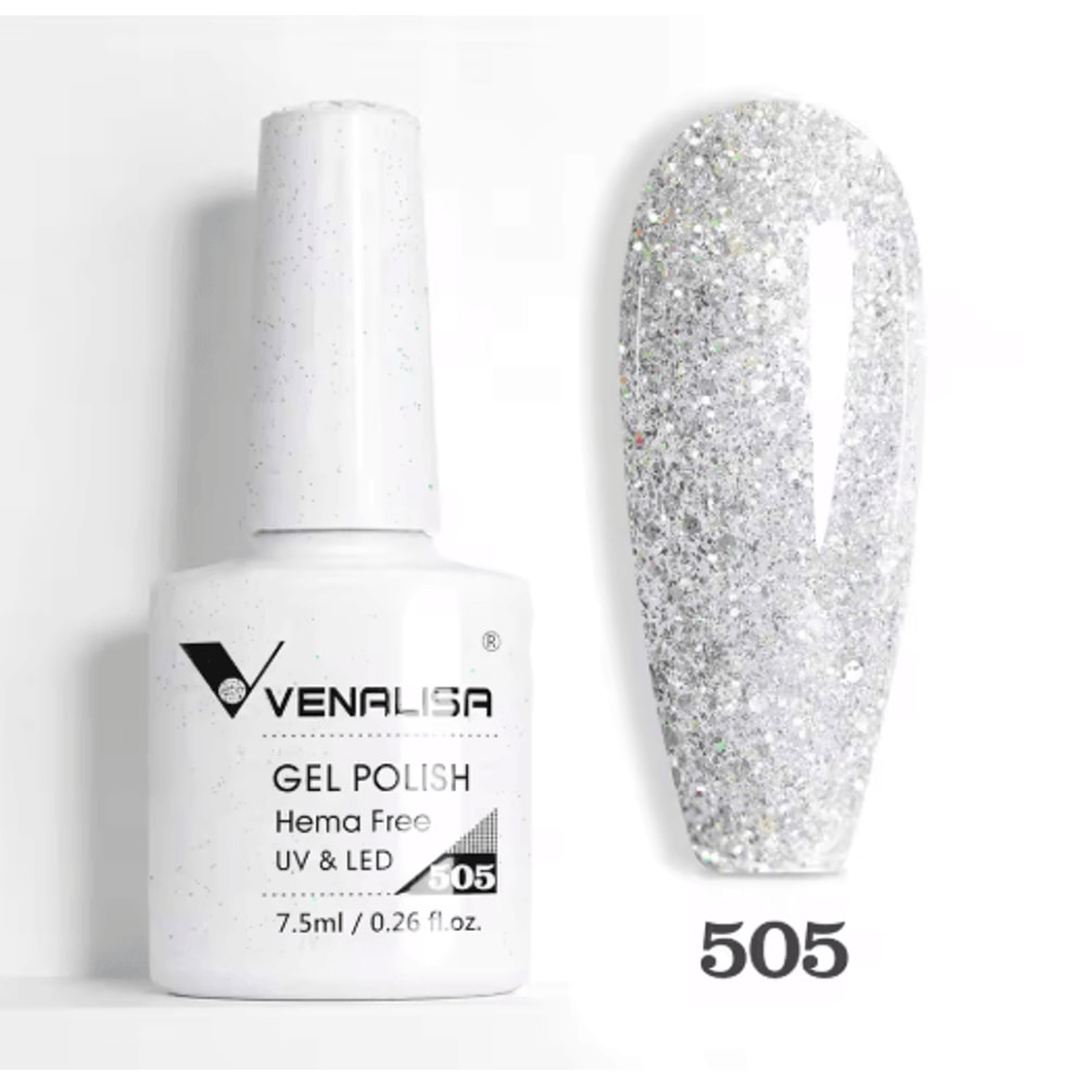 Venalisa HEMA And TPO Free Glitter Gel Nail Polish Jelly Pink Nude Collection 24