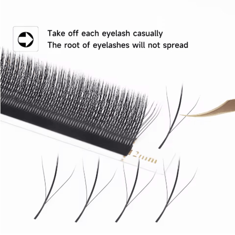 XIUSUZAKI W Shaped Bloom Premade Fan Lash Extensions 2D To 8D YY Style 1
