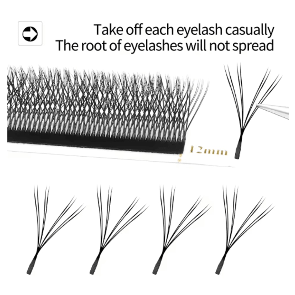 XIUSUZAKI W Shaped Bloom Premade Fan Lash Extensions 2D To 8D YY Style 2