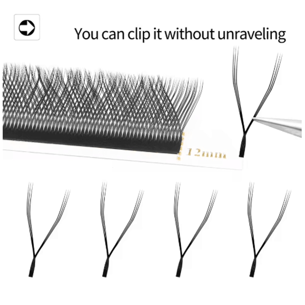 XIUSUZAKI W Shaped Bloom Premade Fan Lash Extensions 2D To 8D YY Style 4