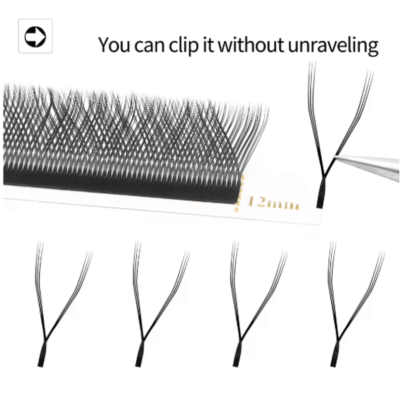 XIUSUZAKI W Shaped Bloom Premade Fan Lash Extensions 2D To 8D YY Style 4