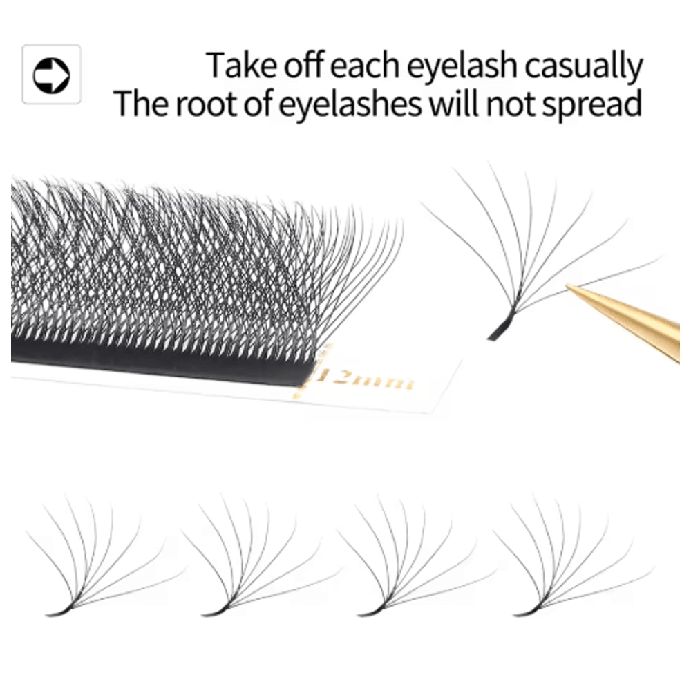 XIUSUZAKI W Shaped Bloom Premade Fan Lash Extensions 2D To 8D YY Style 5