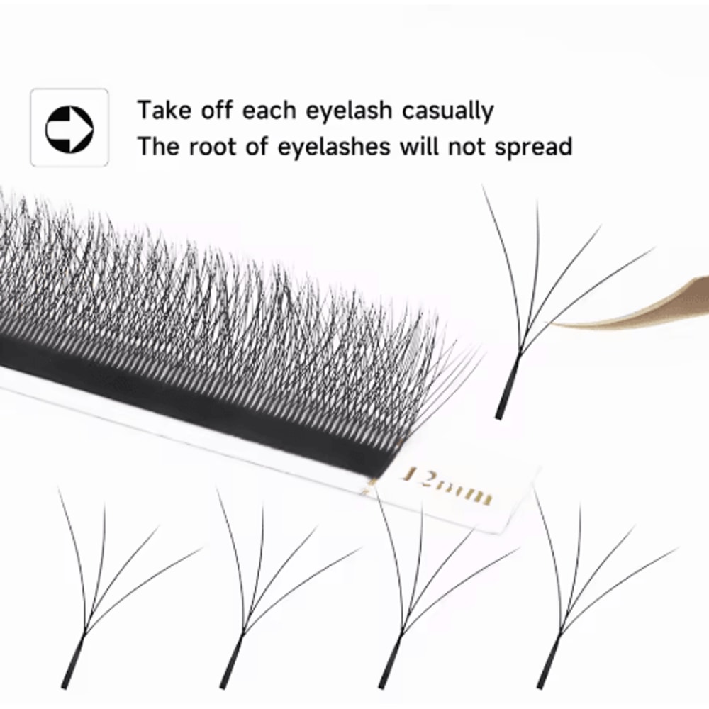 XIUSUZAKI W Shaped Bloom Premade Fan Lash Extensions 2D To 8D YY Style 9