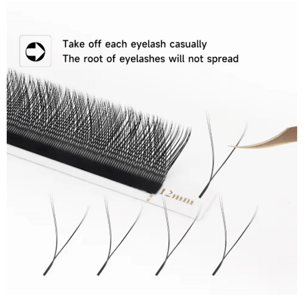 XIUSUZAKI W Shaped Bloom Premade Fan Lash Extensions 2D To 8D YY Style 11