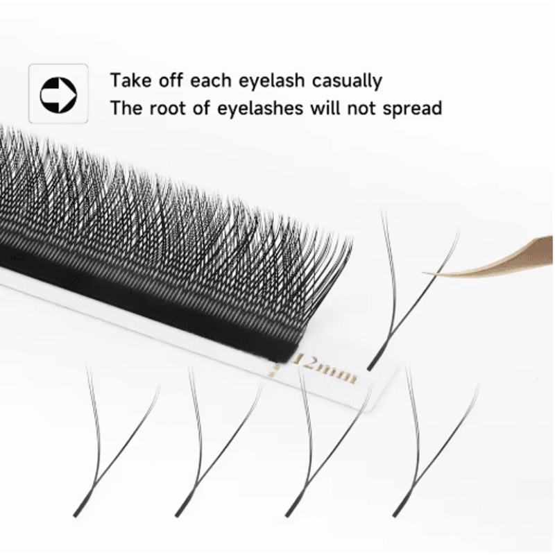 XIUSUZAKI W Shaped Bloom Premade Fan Lash Extensions 2D To 8D YY Style 12