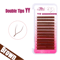 FADVAN YY Shape Faux Mink Premade Volume Lashes For Fox Eyes Black And Brown 2
