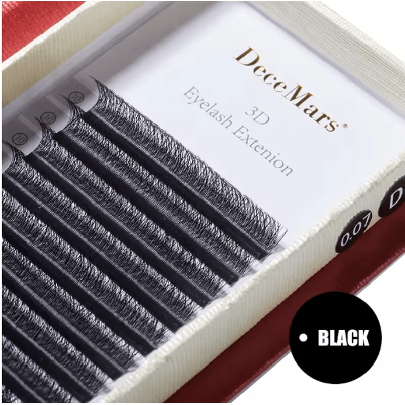 DeceMars 3D W Shaped Individual Lash Extensions With C D Curl 3 Tip 1