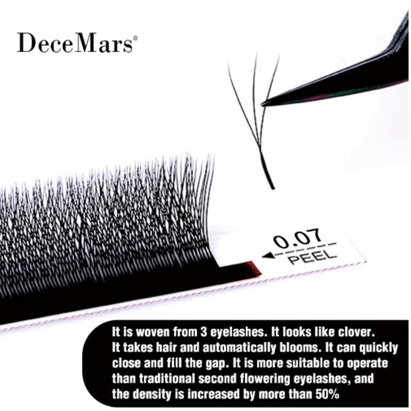 DeceMars 3D W Shaped Individual Lash Extensions With C D Curl 3 Tip 4