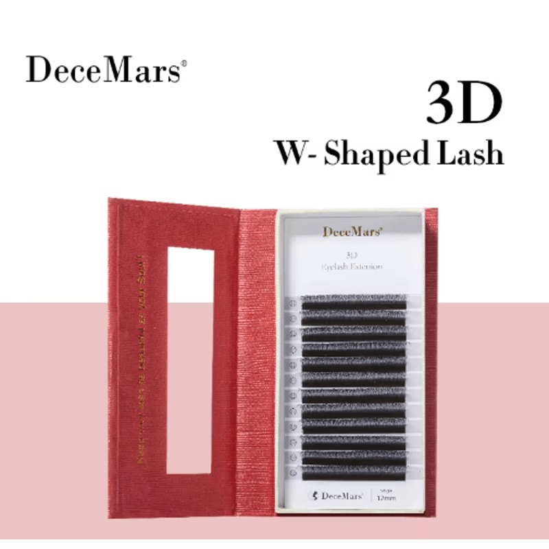 DeceMars 3D W Shaped Individual Lash Extensions With C D Curl 3 Tip 5