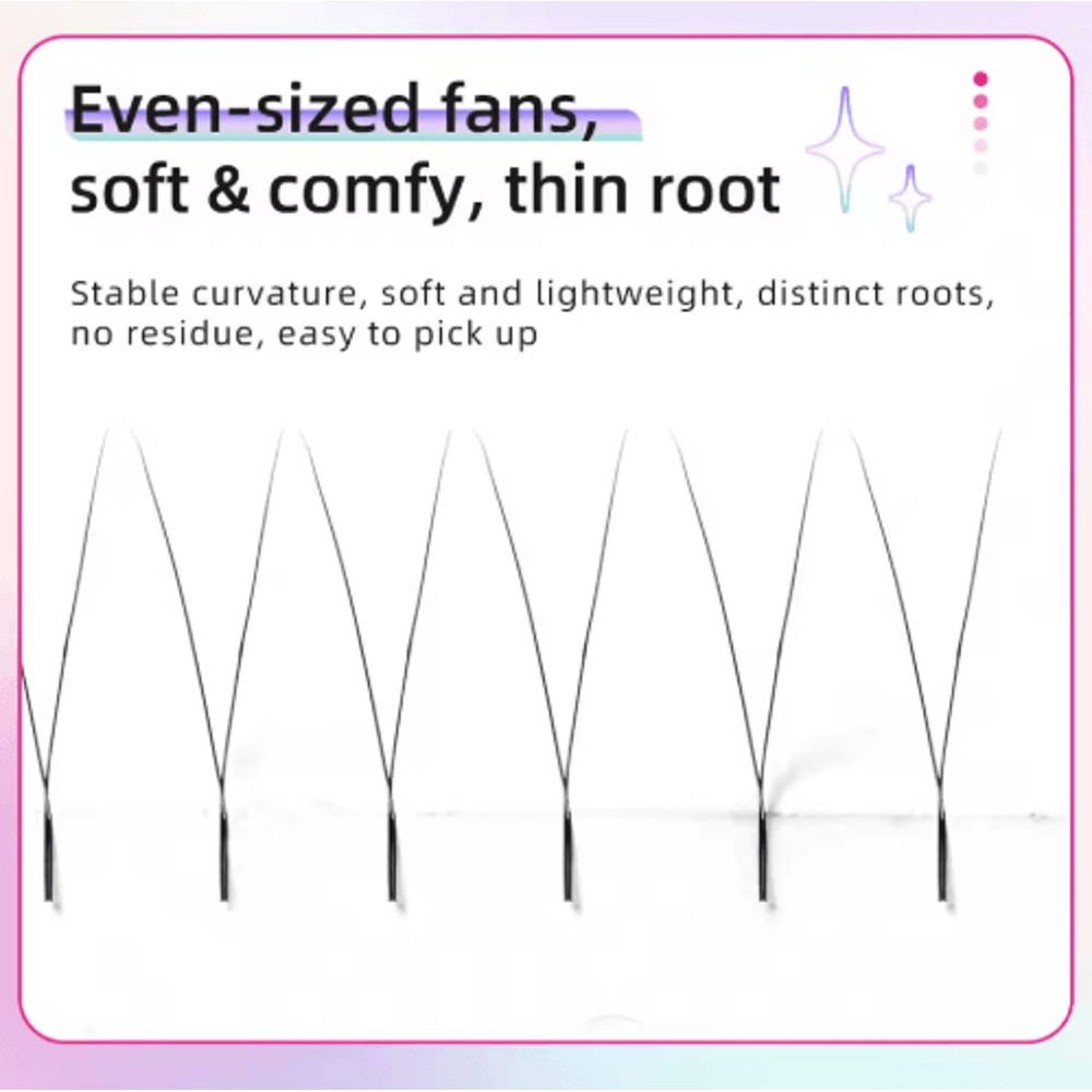 Yelix 2D Y Shape Volume Lash Extensions Dark Brown Ultra Thin Premade Fans 5