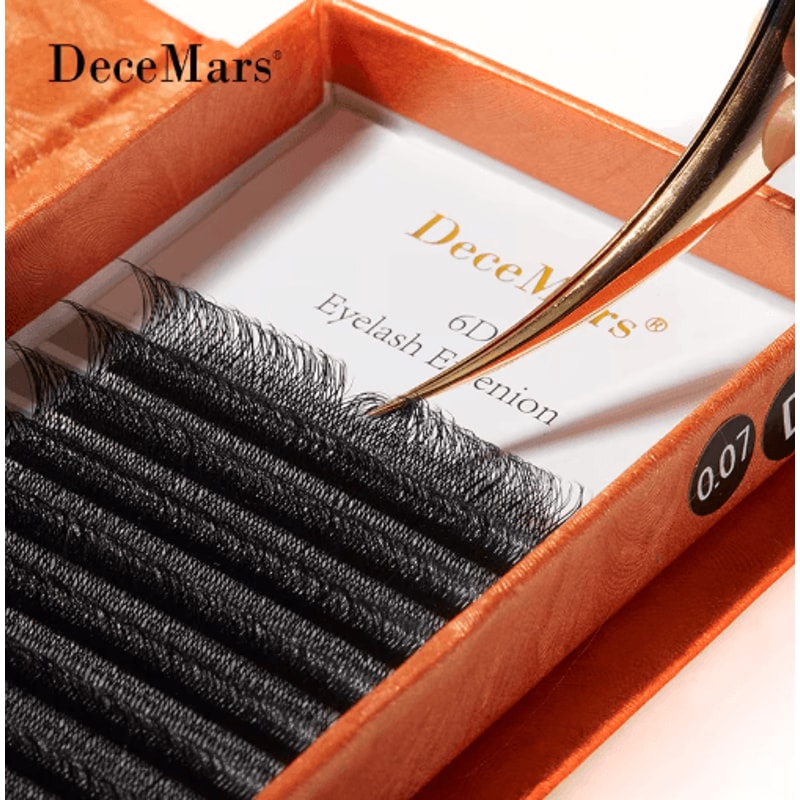 DeceMars 6D W Shaped Eyelash Extensions Soft Volume Individual Lashes 4