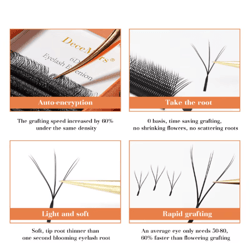 decemars 6d w shaped eyelash extensions soft volume individual lashes
